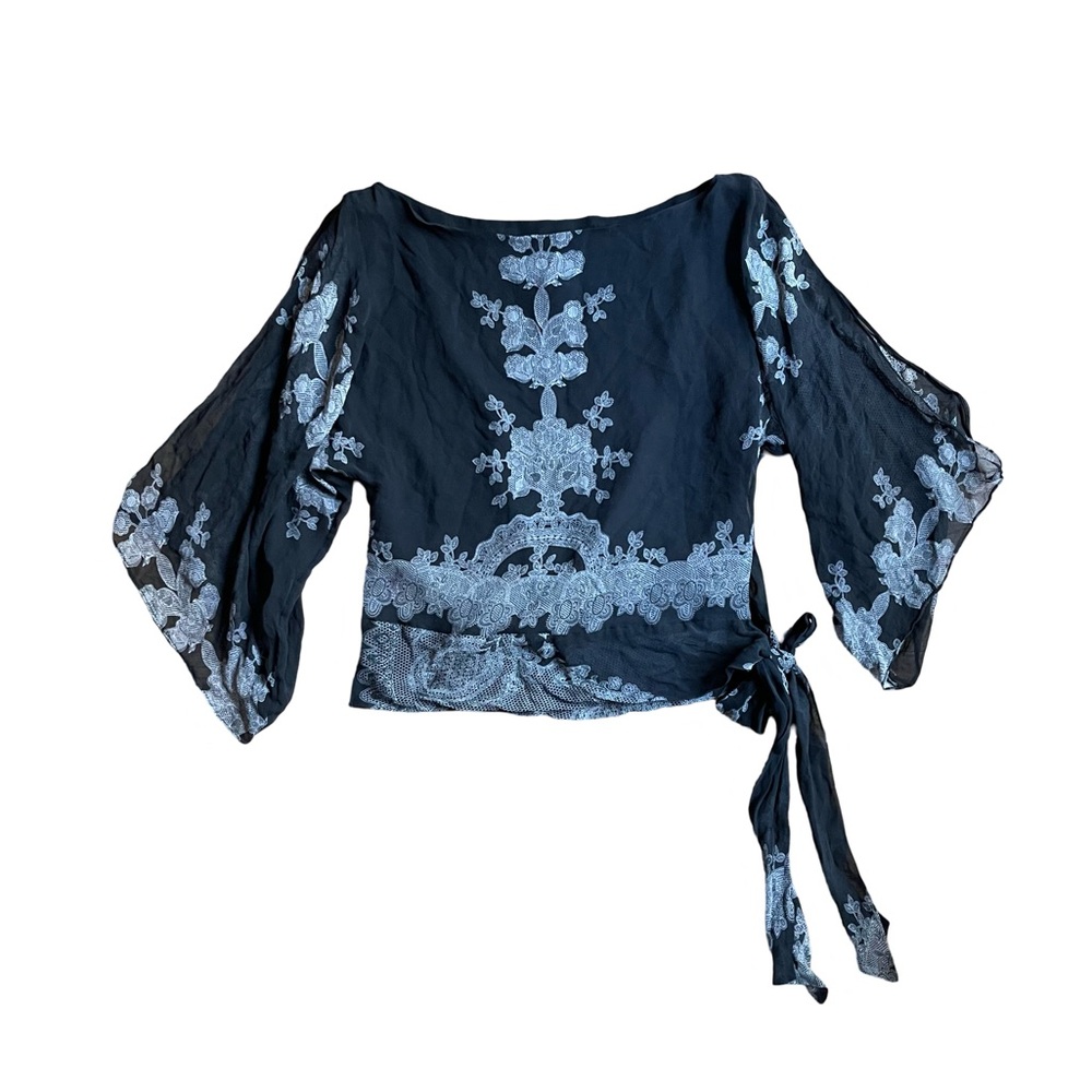 Elegant Black and White Women's Top